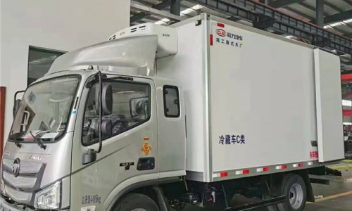 福田歐馬可生鮮活魚(yú)冷藏車 